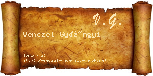 Venczel Gyöngyi névjegykártya